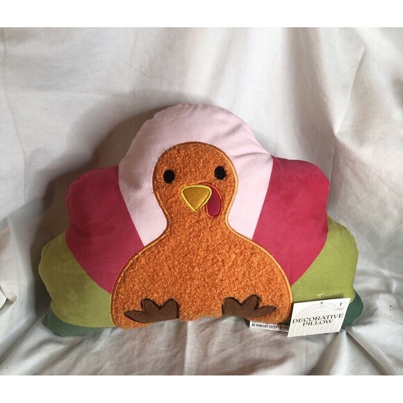 Target Bullseye Playground Fall TURKEY Shaped Pillow NWT Thanksgiving Holidays - Picture 4 of 7